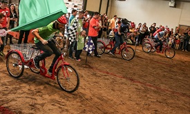 Thumbnail for Drivers enjoy tricycle fun and time with TherAplay children