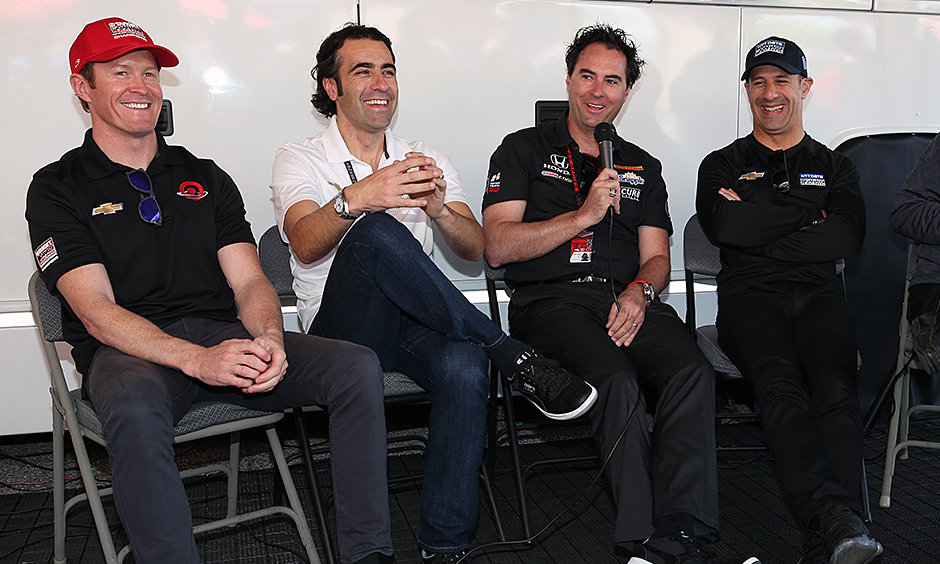 Scott Dixon, Dario Franchitti, Bryan Herta, and Tony Kanaan