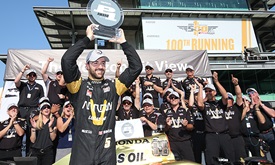 Thumbnail for Hinchcliffe secures emotional pole position for 100th Indianapolis 500