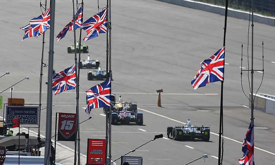 Union Jack Flags At Pocono