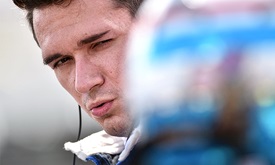 Thumbnail for Aleshin's love affair with INDYCAR ovals puts him on point for ABC Supply 500