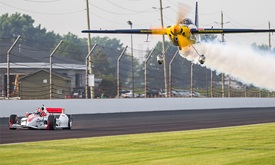 Thumbnail for Indy 500 winner Rossi gets, gives thrills in Indy car, airplane ride swap