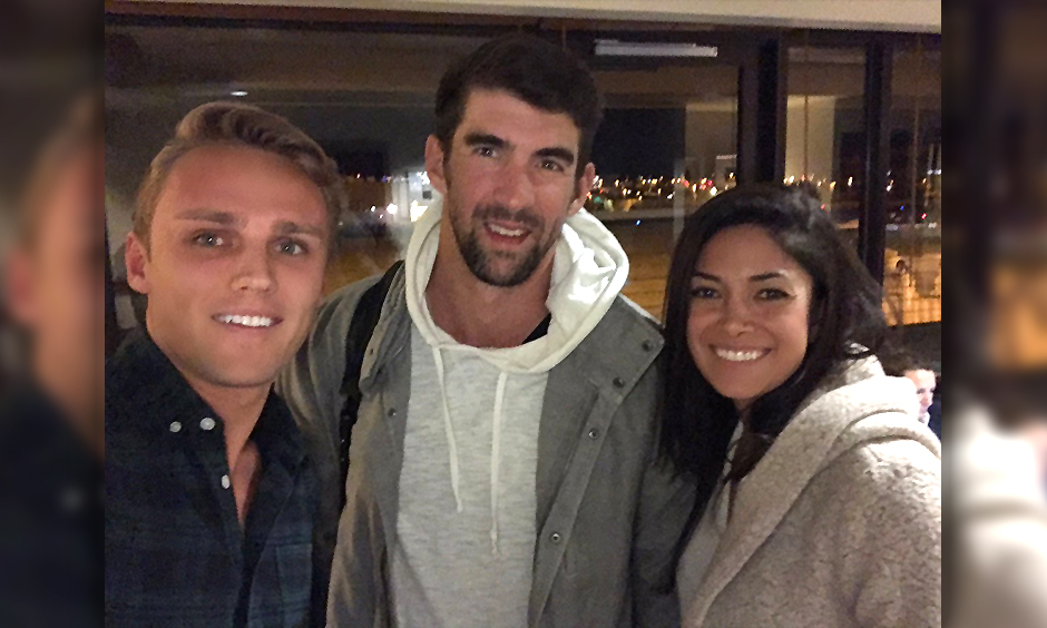 Max Chilton and Michael Phelps