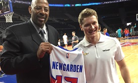 Thumbnail for Newgarden takes athletic prowess to NBA game in Detroit