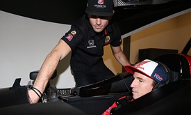 Thumbnail for Rossi helps Honda supercross rider Seely with INDYCAR simulator test