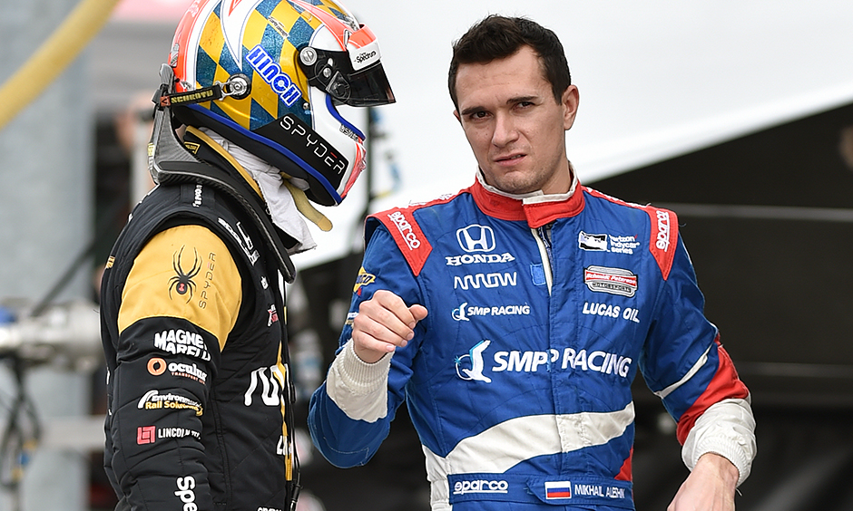 James Hinchcliffe and Mikhail Aleshin