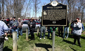Thumbnail for Clauson remembered with IRMA historical marker