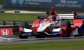 Thumbnail for Andretti leads wet morning warmup at Barber Motorsports Park