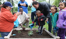 Thumbnail for Rahal gets hands dirty helping kids learn to grow own food