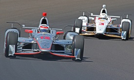 Thumbnail for Team Penske duo sets pace on busy day of Indy 500 practice