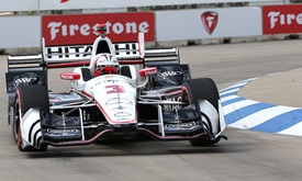 Thumbnail for Castroneves, Rahal trade top spot in Belle Isle practices