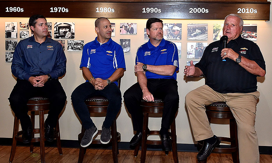 Larry Foyt Tony Kanaan Eric Cowdin and A.J. Foyt