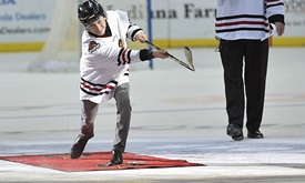 Thumbnail for Veach enjoys chance to take ice for Indy Fuel 'Shoot the Puck' try