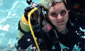 Thumbnail for Unser Jr.'s daughter racing to win challenge to help paralyzed enjoy scuba diving