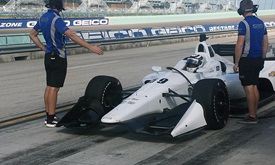 Thumbnail for Carlin takes to track for first test as Verizon IndyCar Series team