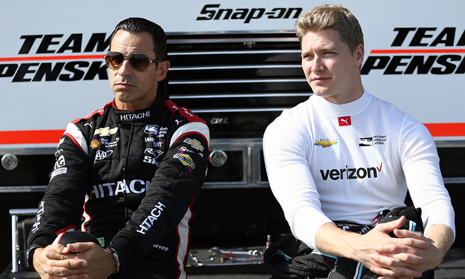 Helio Castroneves and Josef Newgarden