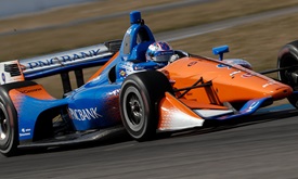Thumbnail for Opinions vary on new car's handling at Indy road course test