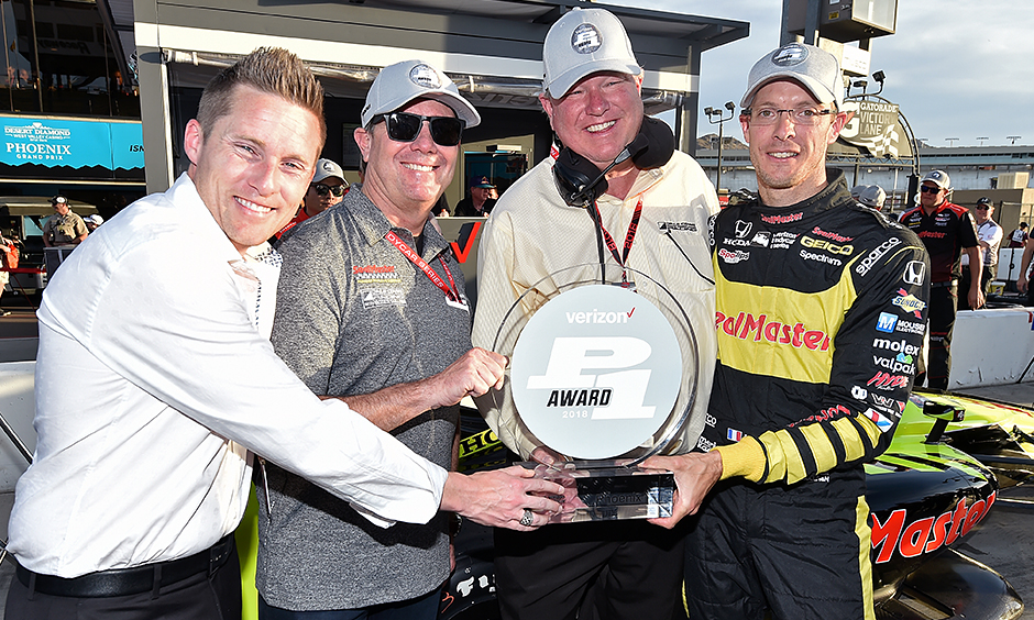 Sebastien Bourdais, Dale Coyne, Jimmy Vasser, and James Sullivan