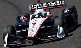 Thumbnail for Newgarden regroups from morning spin to lead second Barber practice