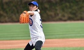 Thumbnail for Sato’s winning luck rubs off again at Chicago Cubs game