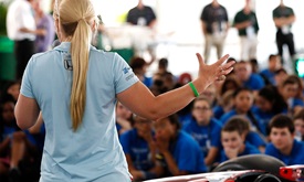 Thumbnail for Mann, Veach, Honda engineers talk STEAM with students