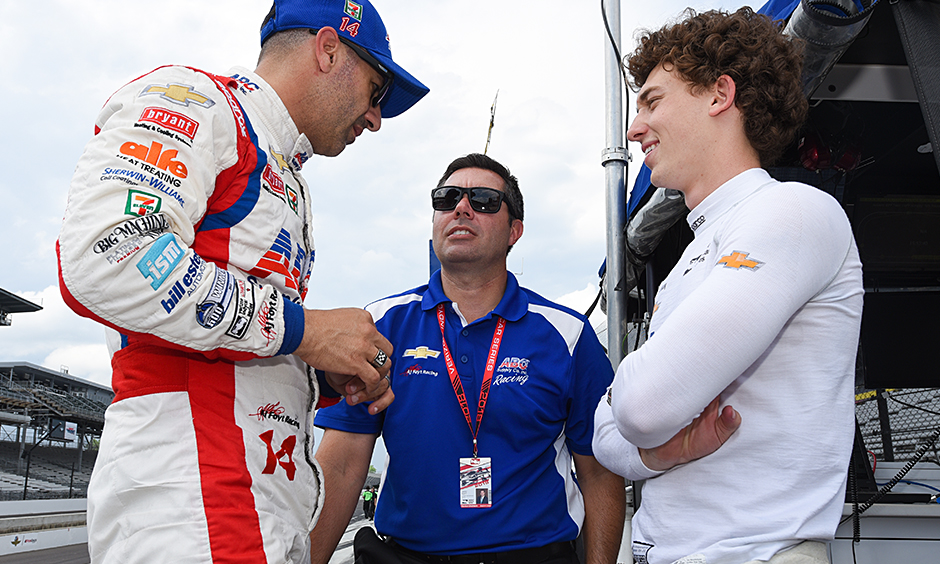Tony Kanaan, Larry Foyt, and Matheus 'Matt' Leist