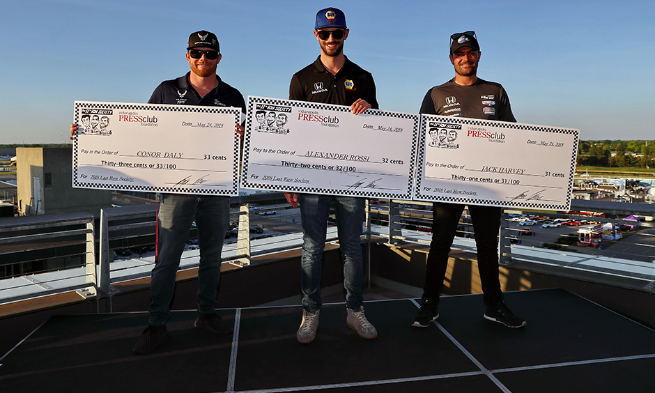 Conor Daly, Alexander Rossi, and Jack Harvey