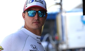 Thumbnail for Rahal's bid for Detroit three-peat ends abruptly in wall