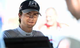 Thumbnail for Herta thumbs nose at injury, driving for Indy Lights title