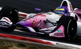 Thumbnail for Bourdais sets fast lap, then has trouble in Practice 3