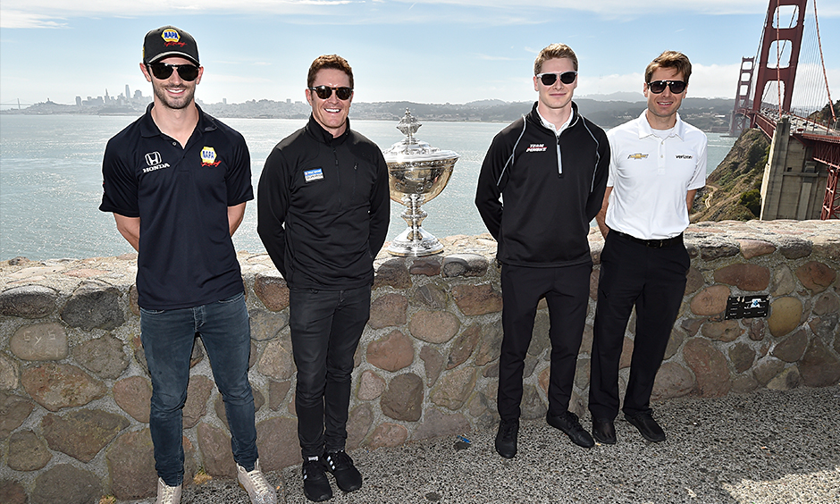 Alexander Rossi, Josef Newgarden, Scott Dixon, and Will Power