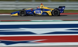 Thumbnail for Rossi, Kanaan enjoy COTA challenge as Indy cars test on track for first time