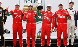 Thumbnail for Saavedra literally crashes victory party at Rolex 24
