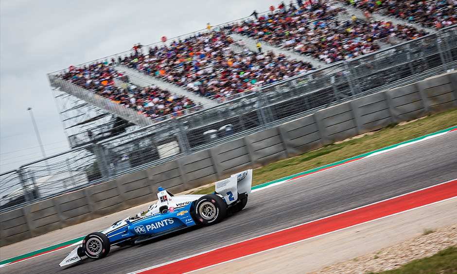 Josef Newgarden COTA grandstand