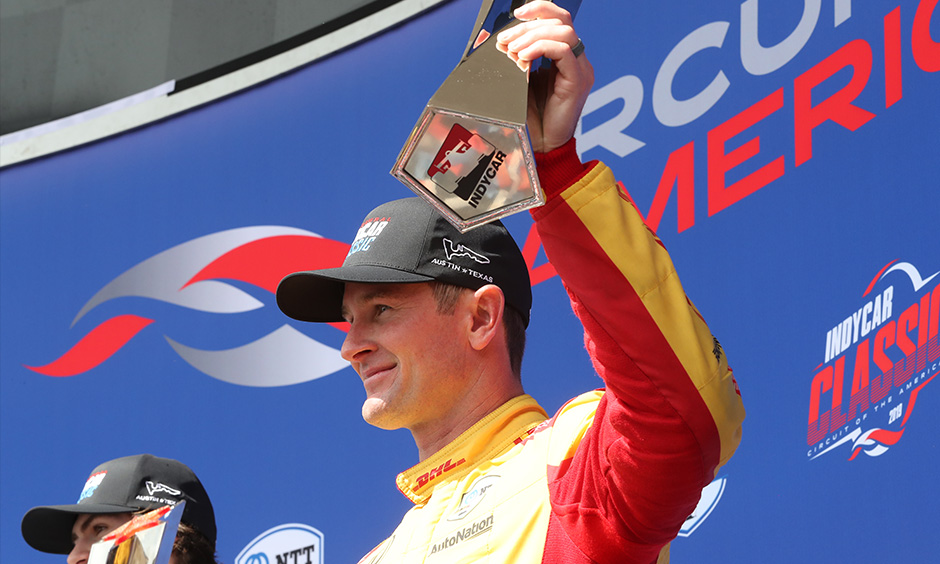 Ryan Hunter-Reay on COTA podium