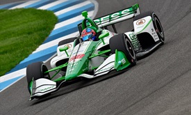 Thumbnail for Herta keeps rookies up front in final INDYCAR GP practice