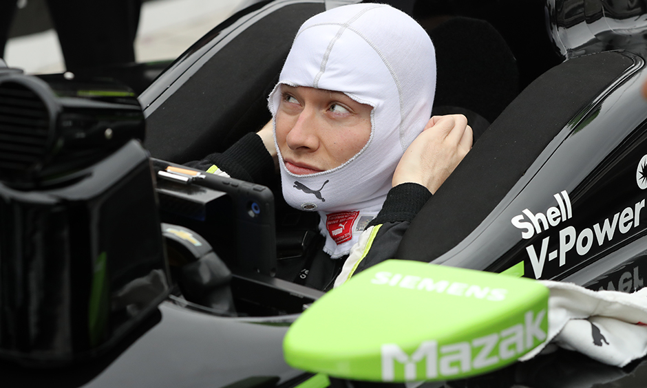 Josef Newgarden in car