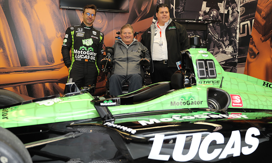 Oriol Servia, Sam Schmidt and John Stange Jr.