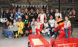 Thumbnail for INDYCAR drivers become superheroes for annual Riley Hospital visit
