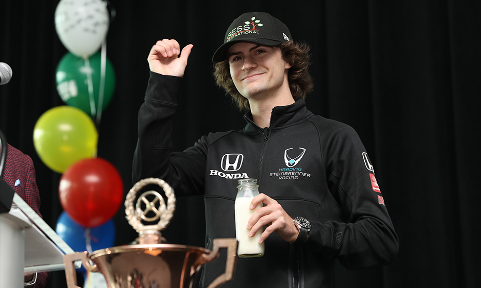Colton Herta at Indy 500 rookie luncheon