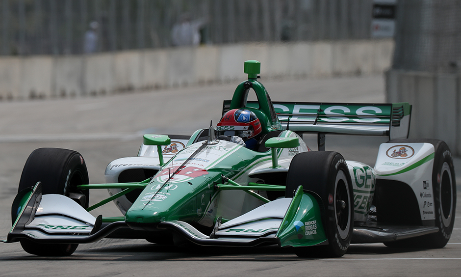 Colton Herta on track Detroit