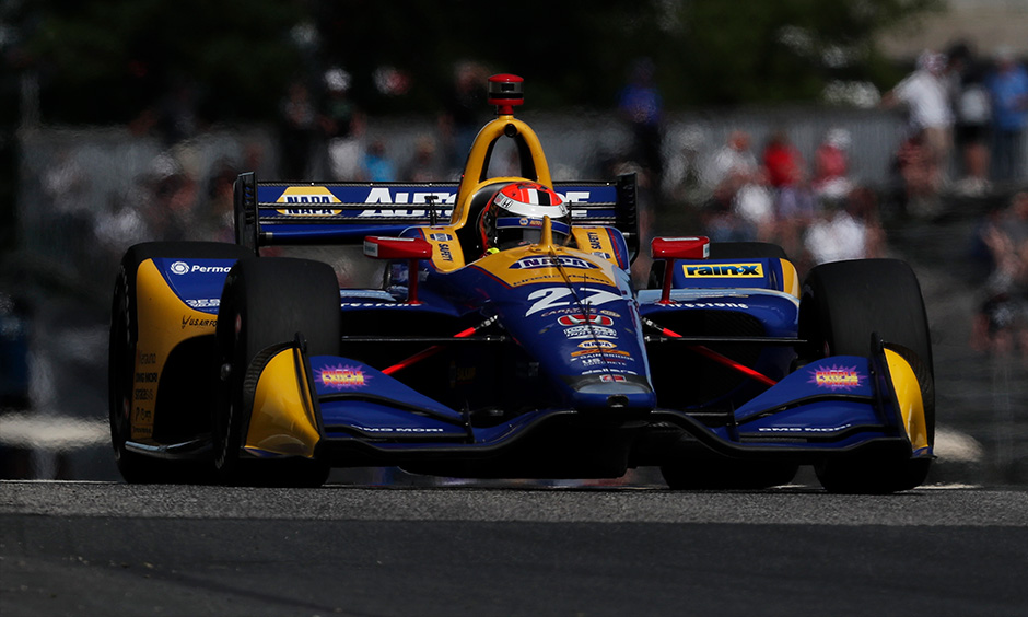 Alexander Rossi on track Road America