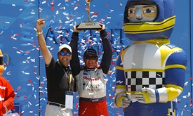 Thumbnail for Buddy Rice delivered a dramatic July 4 victory in 2004