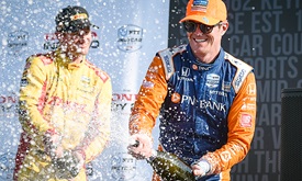 Thumbnail for Dixon holds back rookie teammate, wins Mid-Ohio again