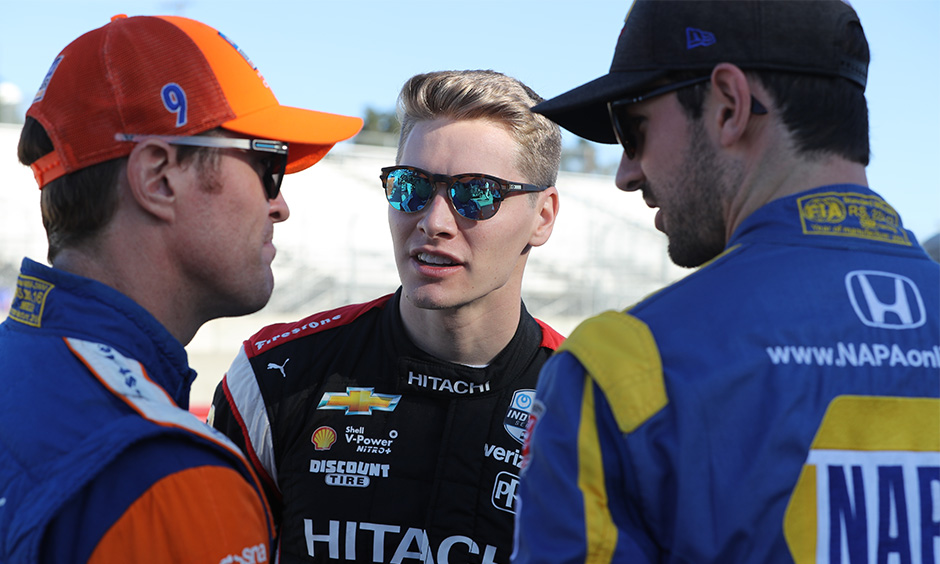 Scott Dixon, Josef Newgarden and Alexander Rossi
