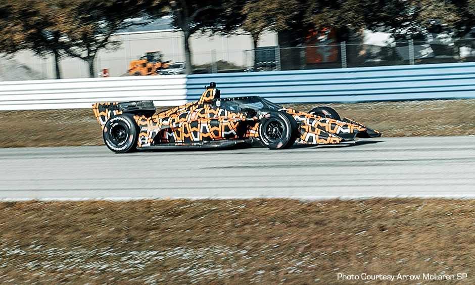 Pato O'Ward on course at Sebring International Raceway