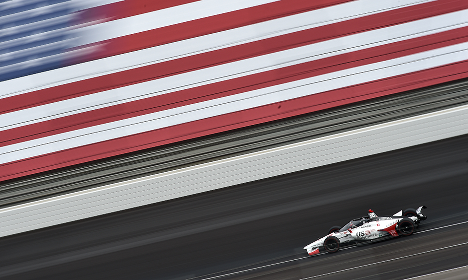 Marco Andretti during his qualifying run.