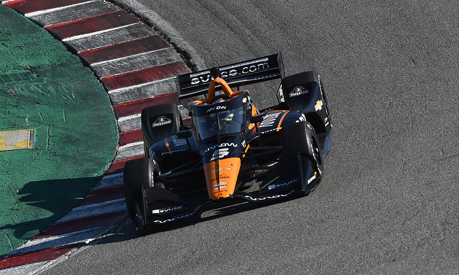Pato O'Ward in The Corkscrew at WeatherTech Raceway Laguna Seca