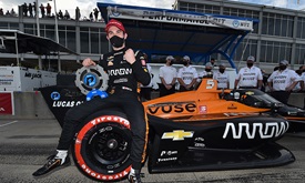 Thumbnail for O'Ward Roars to NTT P1 Award at Barber; Field Crushes Record