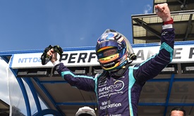 Thumbnail for Grosjean Wins NTT P1 Award for GMR Grand Prix Pole